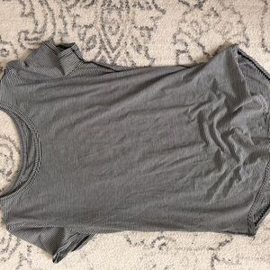 lululemon athletica Black and White Striped Tee